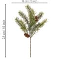 Branche de Noël artificielle, branche décorative avec pommes de pin | Floristik24.be