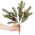 Branche de sapin artificielle décorée d'un cône, 41 cm | Floristik24.be