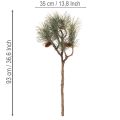 Branche de pin artificielle avec pommes de pin, décoration de salon, 93 cm | Floristik24.be