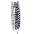 Floristik24 Ruban/cordon rayé pour cadeaux, idéal pour la décoration créative, 3 mm d'épaisseur, 20 m de long.