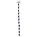 Ruban/cordon rayé pour cadeaux, idéal pour la décoration créative, 3 mm d'épaisseur, 20 m de long. | Floristik24.be