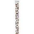 Ruban cadeau imprimé léopard pour décoration créative, ruban frisé 10 mm 100 m | Floristik24.be