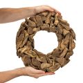 Couronne décorative ronde en bois naturel, 35 cm | Floristik24.be