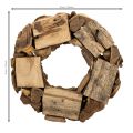Couronne décorative ronde en bois naturel, 35 cm | Floristik24.be