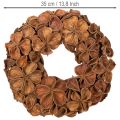 Couronne de lotus séché, couronne décorative de porte, 35 cm | Floristik24.be