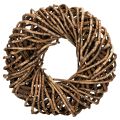 Floristik24 Couronne en brindilles naturelles, couronne ronde en rotin pour loisirs créatifs, 35 cm