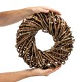 Couronne en brindilles naturelles, couronne ronde en rotin pour loisirs créatifs, 35 cm | Floristik24.be