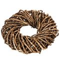 Couronne en brindilles naturelles, couronne ronde en rotin pour loisirs créatifs, 35 cm | Floristik24.be