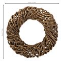 Couronne décorative en branches naturelles, couronne en rotin, ronde, grande, 45 cm. | Floristik24.be