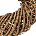 Couronne décorative en branches naturelles, couronne en rotin, ronde, grande, 45 cm. | Floristik24.be