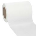 Floristik24 Ruban blanc pour couronne, 125 mm, 25 m, ruban décoratif pour cérémonie funéraire et décoration de tombe