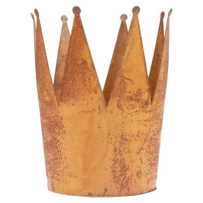 Floristik24 Cache-pot rouille bol décoratif couronne décorative en métal vintage Ø16cm