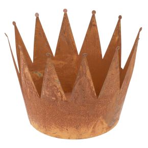 Cache-pot rouille bol décoratif couronne décorative en métal vintage Ø30cm