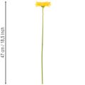Gerberas artificiels, jaune soleil, fleurs de jardin, 47 cm, lot de 6 | Floristik24.be