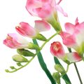 Floristik24 Fleurs de jardin artificielles Freesia Rose 58cm