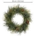 Couronne artificielle de branches de pin avec pommes de pin 60 cm | Floristik24.be