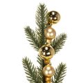 Branche de sapin artificielle avec mini boules de Noël dorées, 46 cm, 2 pièces | Floristik24.be