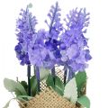 Floristik24 Lavande artificielle fleur artificielle lavande dans un sac de jute blanc/violet/bleu 17cm 5pcs