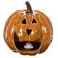 Citrouille en céramique décorative d'Halloween avec LED, 15 cm | Floristik24.be