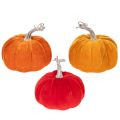 Floristik24 Citrouille en tissu pour décoration de table, décoration d'automne, 13 cm, lot de 3