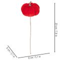 Citrouille décorative sur fil de fer, décoration d'automne, velours, ensemble tricolore, 8 cm, 9 pièces | Floristik24.be
