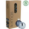 Floristik24 Boules de Noël en verre bleu boule en verre mat/brillant Ø4cm 60 pièces