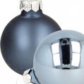 Floristik24 Boules de Noël en verre bleu boule en verre mat/brillant Ø4cm 60 pièces