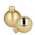 Floristik24 Boules de Noël en verre boule en verre doré mat/brillant Ø4cm 60 pièces
