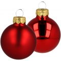 Floristik24 Boules de Noël en verre boules de verre rouge mat/brillant Ø4cm 60 pièces