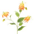 Floristik24 Fleurs artificielles Gloriosa orange à longues tiges pour vases, 80 cm, lot de 3