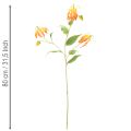 Fleurs artificielles Gloriosa orange à longues tiges pour vases, 80 cm, lot de 3 | Floristik24.be
