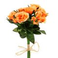 Floristik24 Bouquet de fleurs artificielles rose orange L26cm 3pcs