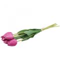 Floristik24 Fleurs artificielles tulipe rose, fleur printanière L48cm lot de 5