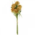 Floristik24 Fleurs artificielles jaune allium décoration oignon ornemental 34cm 3pcs en bouquet
