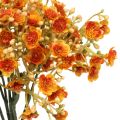 Floristik24 Gypsophile fleurs artificielles Gypsophile Orange L30cm 6pcs en bouquet