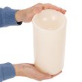 Grande bougie LED à piles avec minuterie, blanc chaud, pour extérieur, 25 cm | Floristik24.be