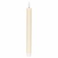 Floristik24 Bougie LED conique blanche à lumière blanc chaud, 24 cm, avec minuterie, lot de 2