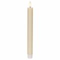 Bougie LED conique blanche à lumière blanc chaud, 24 cm, avec minuterie, lot de 2 | Floristik24.be