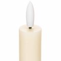 Bougie LED conique blanche à