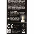 Bougie LED conique blanche à