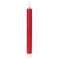 Floristik24 Bougie conique LED, rouge avec lumière blanc chaud, 24 cm, lot de 2