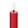Bougie conique LED, rouge avec