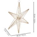 Étoile décorative à LED en fil de fer à suspendre, pour usage intérieur, 32 cm | Floristik24.be