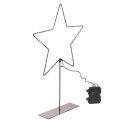 Floristik24 Étoile LED avec compartiment à piles sur support pour rebord de fenêtre et table, 46 cm