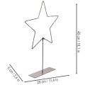 Étoile LED avec compartiment à piles sur support pour rebord de fenêtre et table, 46 cm | Floristik24.be