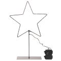 Étoile LED avec compartiment à piles sur support pour rebord de fenêtre et table, 46 cm | Floristik24.be