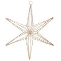 Floristik24 Étoile décorative à LED en fil de fer, à suspendre pour l'intérieur, 40 LED, blanc chaud, 42 cm