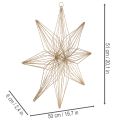 Étoile décorative LED en fil de fer à suspendre, pour usage intérieur, fonctionne sur piles, 51 cm | Floristik24.be