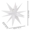 Étoile décorative à LED, blanc chaud, pour extérieur, avec minuterie, 40 cm | Floristik24.be