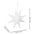Étoile suspendue LED avec minuterie, blanc chaud, extérieur, 38 cm | Floristik24.be